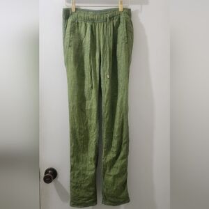 Lilly Pulitzer Green Linen Pants, Size XXS.‎